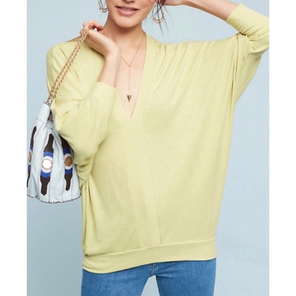 Anthropologie Sweaters - Anthropologie Eri + Ali Deep-V Ribbed Top